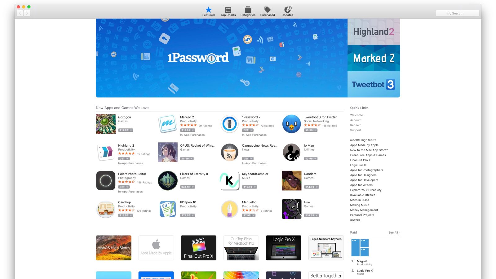 Mac app store shows updates but nothing there